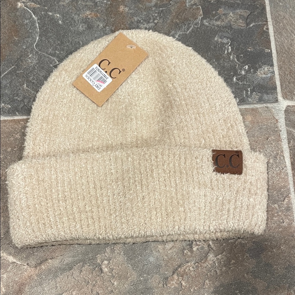 C.C Cream Knit Beanie